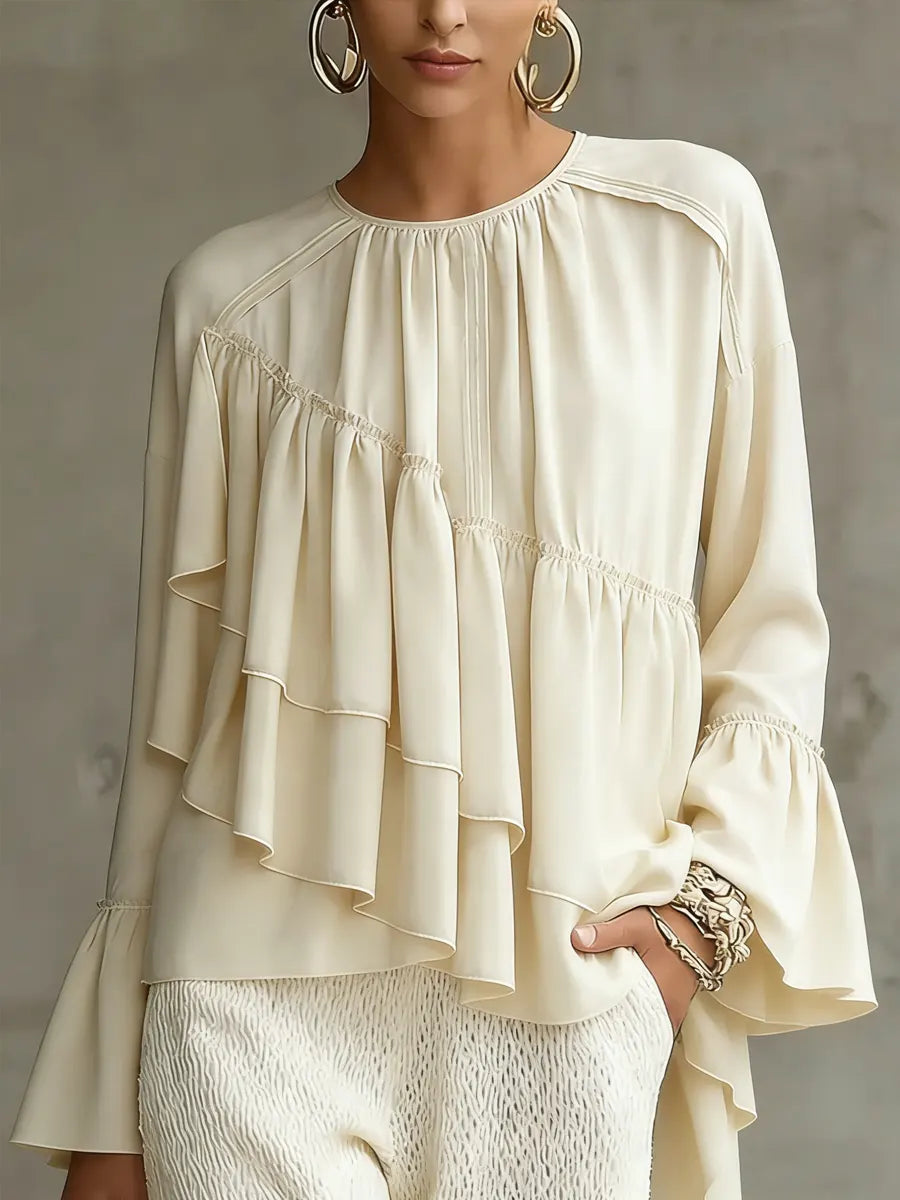 Women's Asymmetrical Ruched Top